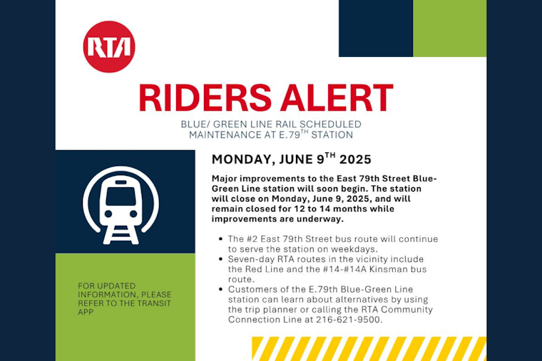 Major Upgrade Ahead: Cleveland's E. 79th Street Station Set for 12-Month Closure, GCRTA Offers Travel Alternatives