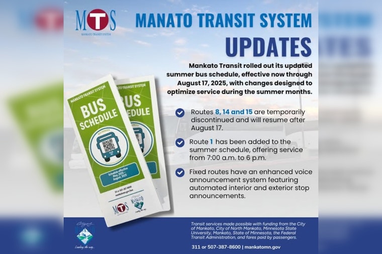 Mankato Bus System Rolls Out Summer Schedule with Enhanced Accessibility Features