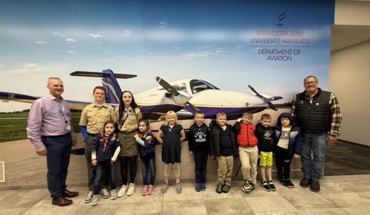 Mankato Cub Scouts Take Flight with Behind-the-Scenes Airport Tour