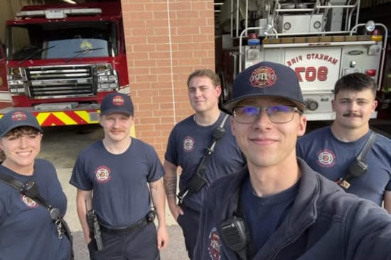 Mankato Police and Fire Departments Embrace Community Spirit with Selfies on National Day