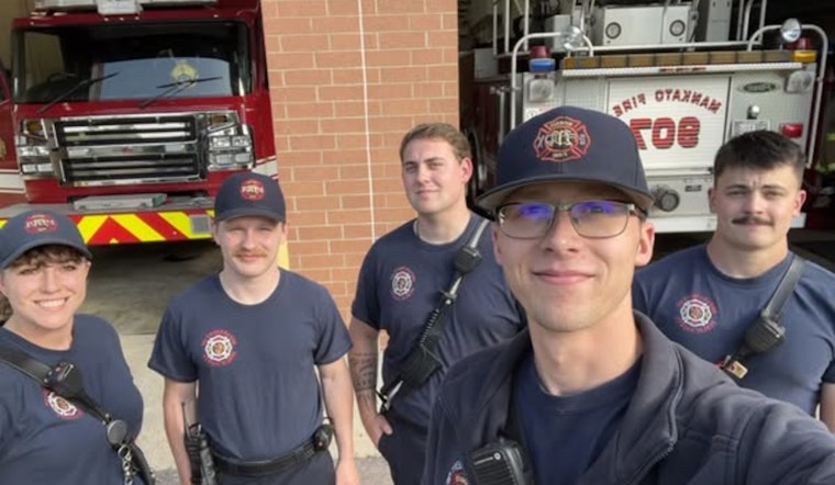 Mankato Police and Fire Departments Embrace Community Spirit with Selfies on National Day