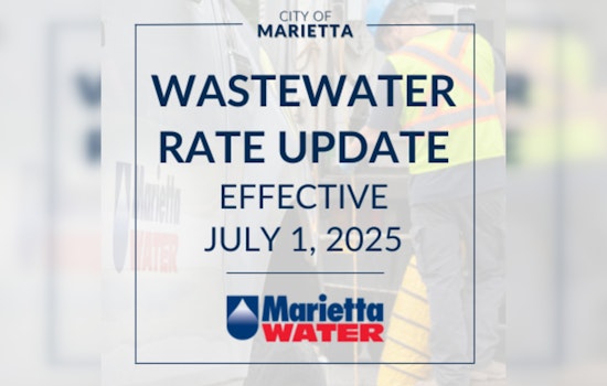 Marietta Water Announces 3.5% Wastewater Rate Hike Effective July 1