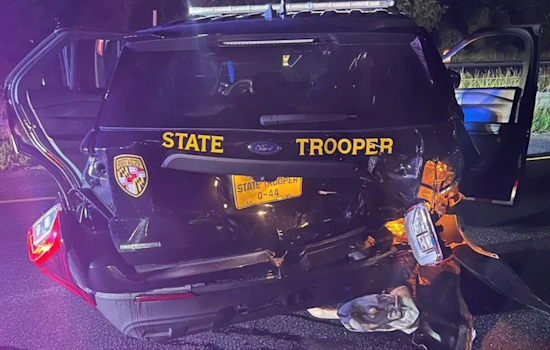 Maryland State Trooper Injured after Patrol Car Struck by Tesla on Capital Beltway