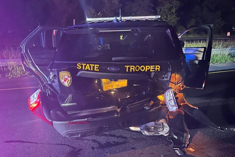 Maryland State Trooper Struck by Vehicle During Crash Investigation on Capital Beltway, Hanover Resident Involved