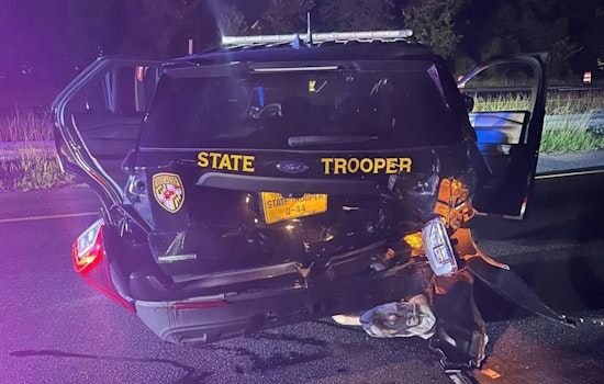 Maryland State Trooper Struck by Vehicle During Crash Investigation on Capital Beltway, Hanover Resident Involved