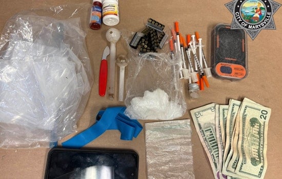 Marysville Police Seize Methamphetamine and Cash, Passenger Arrested on Multiple Felony Charges After Traffic Stop