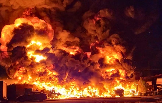 Massive Early Morning Blaze Destroys Menifee Tire Shop, Displaces Residents and Damages Neighboring Properties