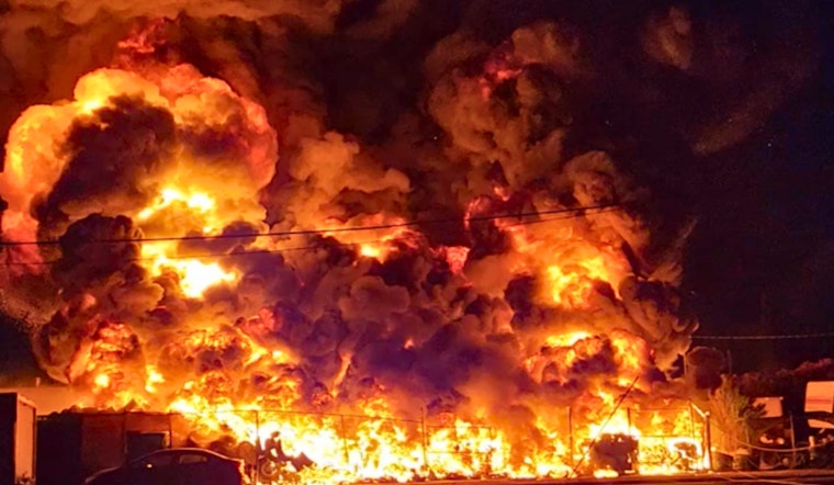 Massive Early Morning Blaze Destroys Menifee Tire Shop, Displaces Residents and Damages Neighboring Properties