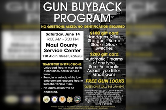 Maui Police Department Hosts Gun Buyback Event in Kahului to Promote Public Safety