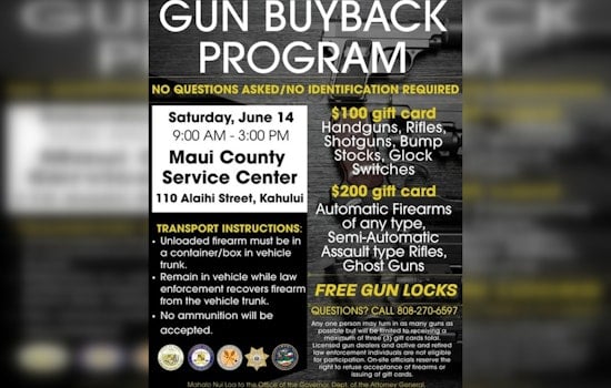 Maui Police Department Hosts Gun Buyback Event in Kahului to Promote Public Safety