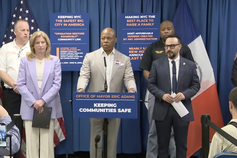 Mayor Eric Adams Announces Over 28% Crime Reduction on Roosevelt Avenue in Queens After 'Operation Restore Roosevelt'