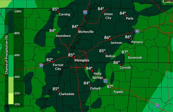 Memphis Braces for Showers and Thunderstorms, Highs Near 92 Degrees Expected