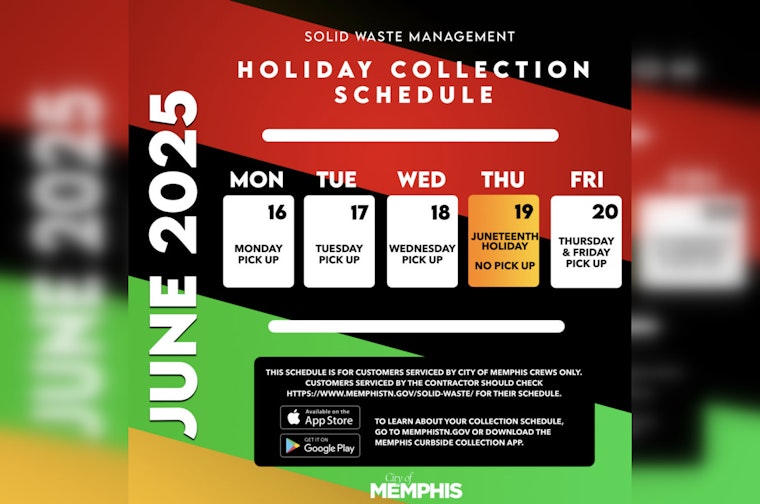 Memphis City Offices to Close for Juneteenth and Revised Trash Collection Schedule Announced