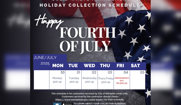 Memphis Trash Pickup Times Adjusted for July 4th Holiday - Mark Your Calendars