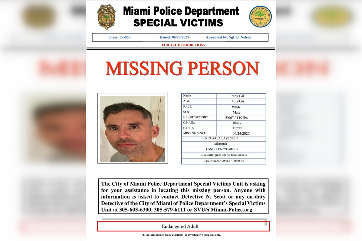 Miami Police Seek Public's Help in Locating Missing Man from