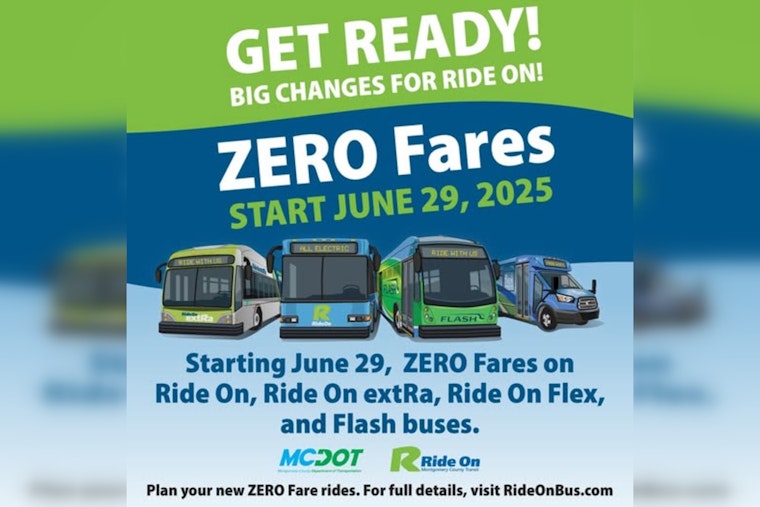 Montgomery County Announces Juneteenth Holiday Transportation Schedule; Free Parking in Bethesda, Silver Spring, and Wheaton
