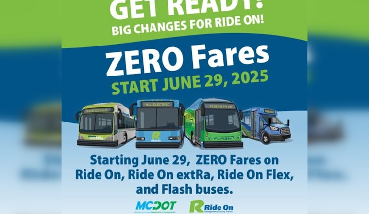 Montgomery County Announces Juneteenth Holiday Transportation Schedule; Free Parking in Bethesda, Silver Spring, and Wheaton