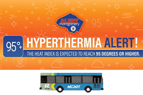 Montgomery County Offers Free Water on Ride On Buses to Combat Extreme Heat Wave