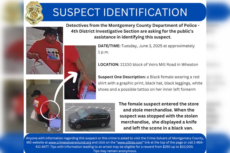 Montgomery County Police Solicit Public's Help to Identify Suspect in Veirs Mill Road Theft and Assault