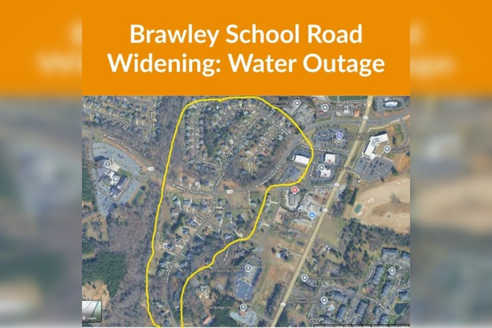 Mooresville Announces Overnight Water Outage in Churchill Estates and Windsor Woods Due to Brawley School Road Project