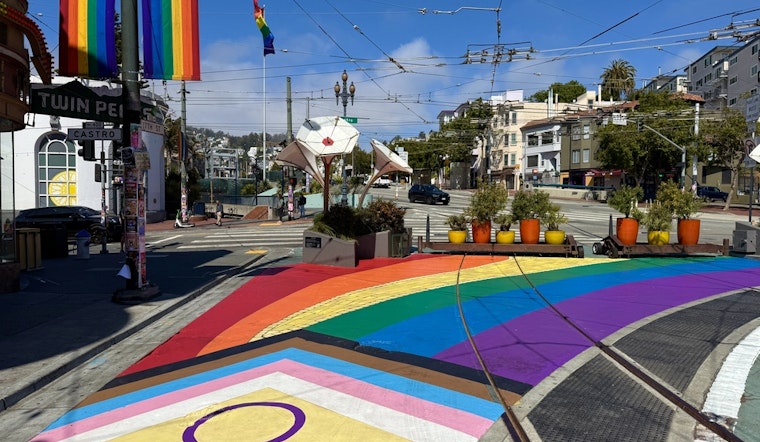 Large-Scale Pride Flag Mural at Castro's Jane Warner Plaza Completed