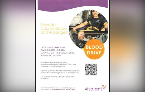 Nevada County Braces for 'Battle of the Badges' Blood Drive Showdown Next Tuesday