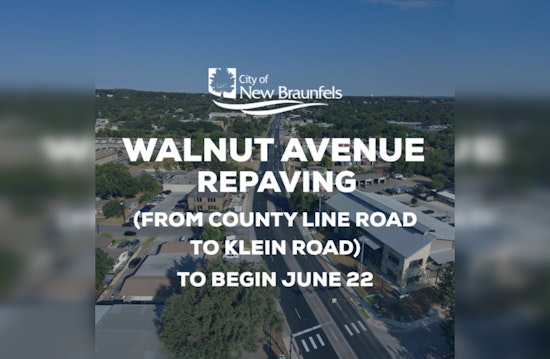 New Braunfels' Nighttime Commuters Alert, Walnut Avenue Set for Overnight Repaving Starting June 22
