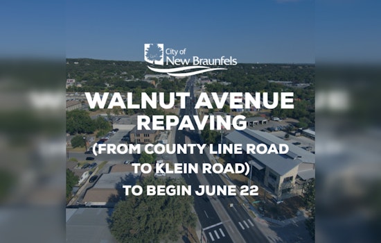 New Braunfels' Nighttime Commuters Alert, Walnut Avenue Set for Overnight Repaving Starting June 22