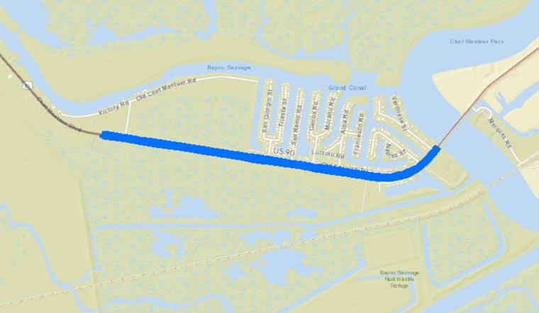 New Orleans Alert, US 90 Roadwork Scheduled with Lane Closures on Chef Menteur Hwy