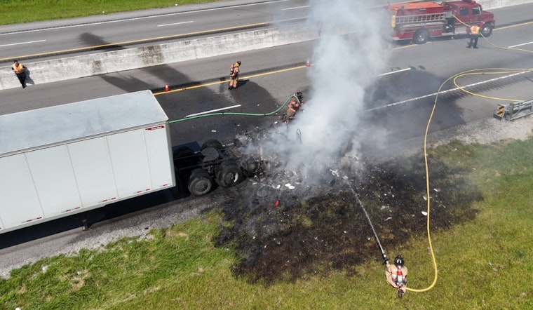 No Injuries as Fire Engulfs Semi Truck on I-40 in Putnam County, Disrupting Traffic