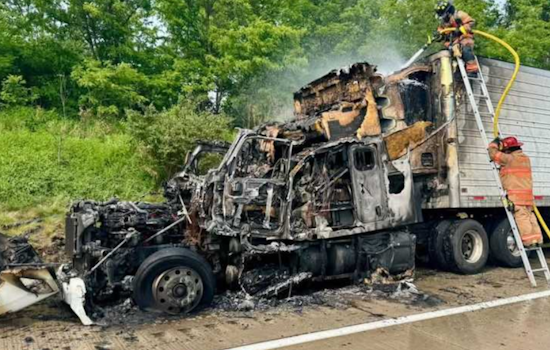 No Injuries Reported as Tractor-Trailer Erupts in Flames on I-79 in Washington County, Causes Traffic Delays