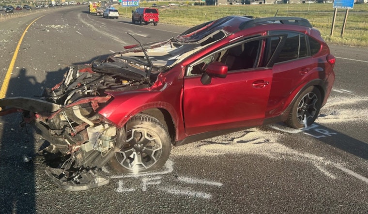 Oil Spill and Injuries After Semi Tanker Collides with Elk on I-80 in Summit County