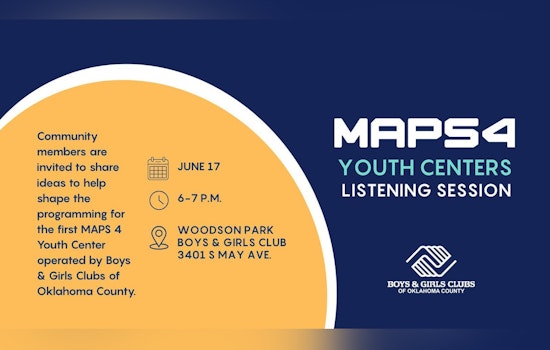 Oklahoma City Residents Invited to Shape Future of MAPS 4 Youth Center at Woodson Park Listening Session