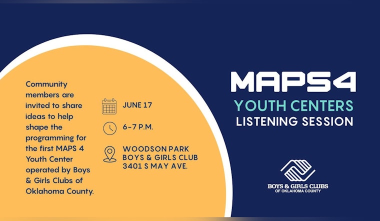 Oklahoma City Residents Invited to Shape Future of MAPS 4 Youth Center at Woodson Park Listening Session