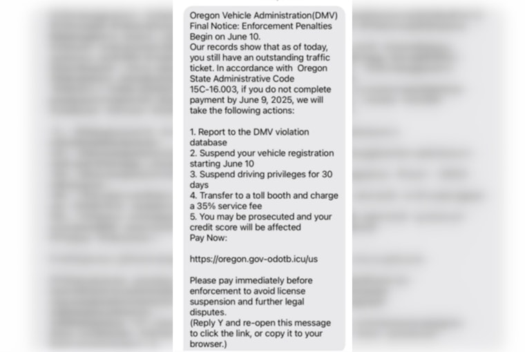 Oregon DMV Warns Citizens of New Text and Email Scam Threatening License Suspension