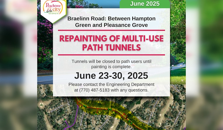 Pathway Detours Announced in Peachtree City Due to Beautification Efforts, Bridge Repairs Underway