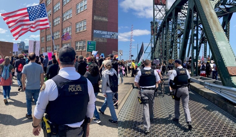 Peaceful Thousands March Through Portland's Downtown in a Testament to Free Speech and Public Order