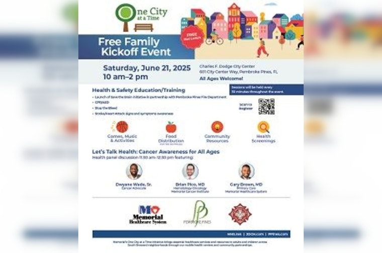 Pembroke Pines Partners with Memorial Healthcare for Free "One City at a Time" Health Kickoff Event