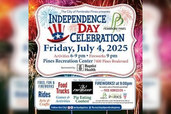 Pembroke Pines Readies for Spectacular July 4th Celebration at Pines Recreation Center with Fireworks and Festivities