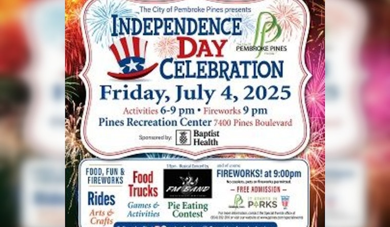 Pembroke Pines Readies for Spectacular July 4th Celebration at Pines Recreation Center with Fireworks and Festivities