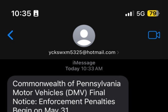 Pennsylvania AG Alerts Public to Scam Texts Falsely Claiming to Be from PennDOT