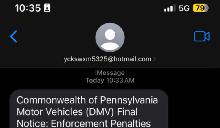 Pennsylvania AG Alerts Public to Scam Texts Falsely Claiming to Be from PennDOT