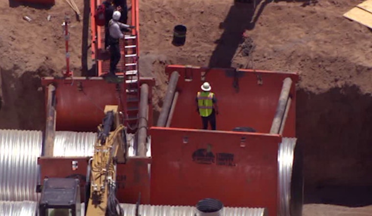 Phoenix Construction Worker Rescued After Becoming Trapped in Deep Trench in North Phoenix