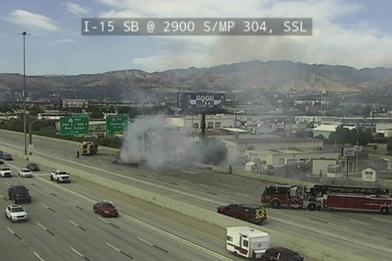Pickup Truck Fire on I-15 in South Salt Lake Causes Major Traffic Delays