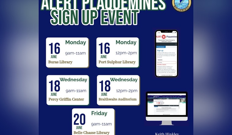 Plaquemines Parish Launches ALERT Registration Campaign Ahead of Storm Season