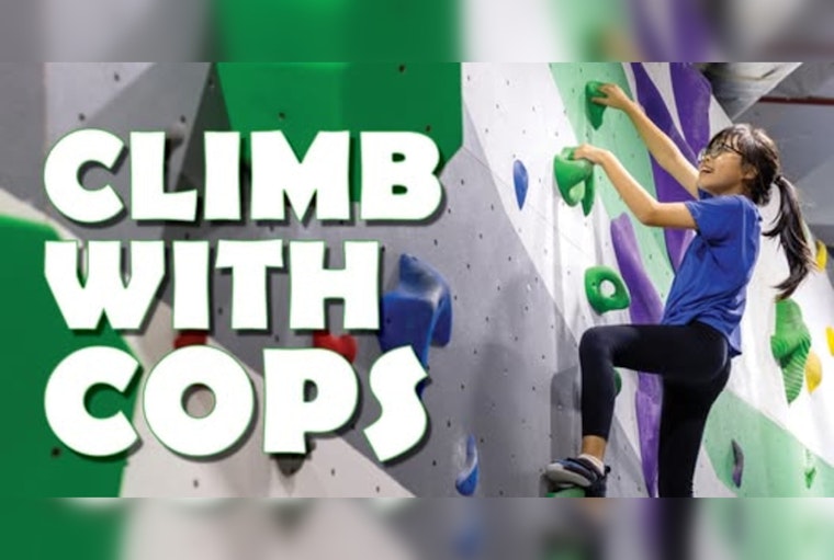 Plymouth Police to Scale Walls with Youth in "Climb with Cops" Event at Big Island Bouldering