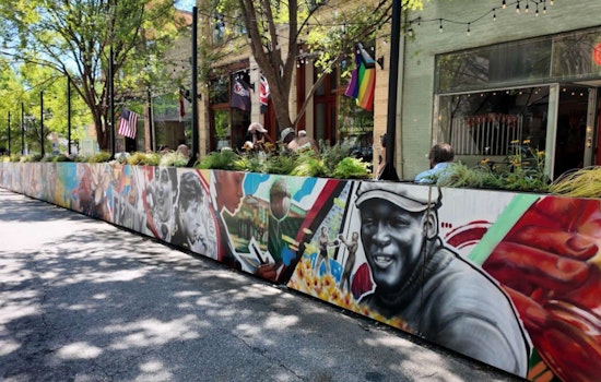 Raleigh Times Mural Enriches Downtown Streetery Experience with Local Art and History