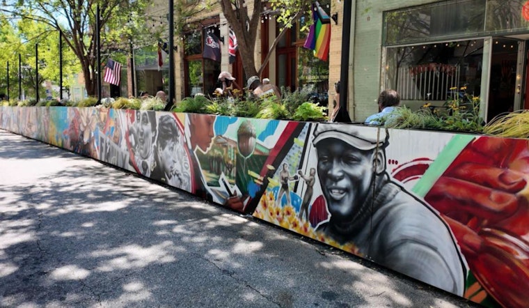 Raleigh Times Mural Enriches Downtown Streetery Experience with Local Art and History