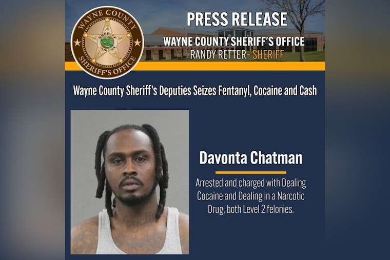 Repeat Offender Arrested in Richmond Drug Bust as Wayne County Sheriff's Office Seizes Fentanyl and Cocaine