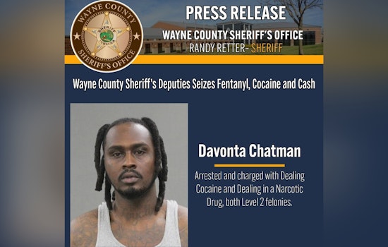 Repeat Offender Arrested in Richmond Drug Bust as Wayne County Sheriff's Office Seizes Fentanyl and Cocaine